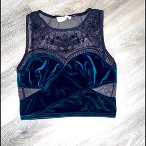 Velvet Blue Crop